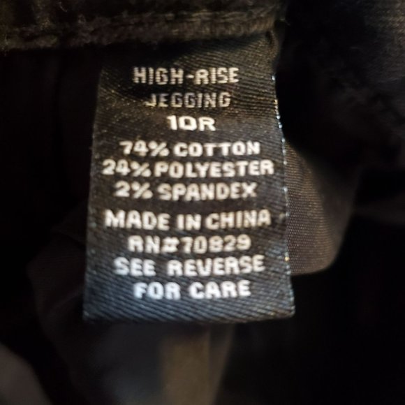 RUE 21 Black Denim Jeans Juniors 10R High Rise Jeggings Stretchy - Picture 6 of 8